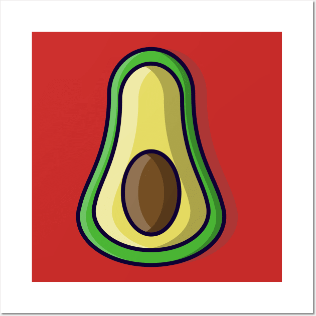 Cute  Avocado - Icon Wall Art by Lionti_design